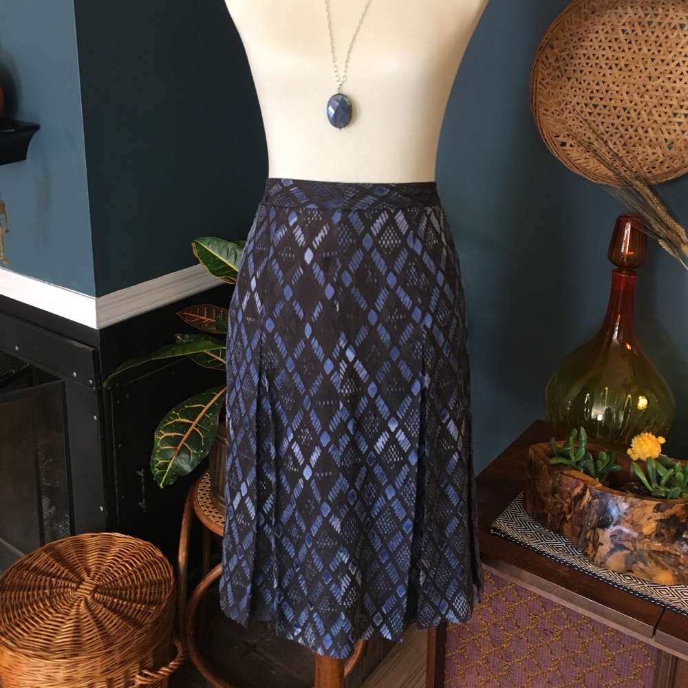 Alfani Blue Velvet Skirt